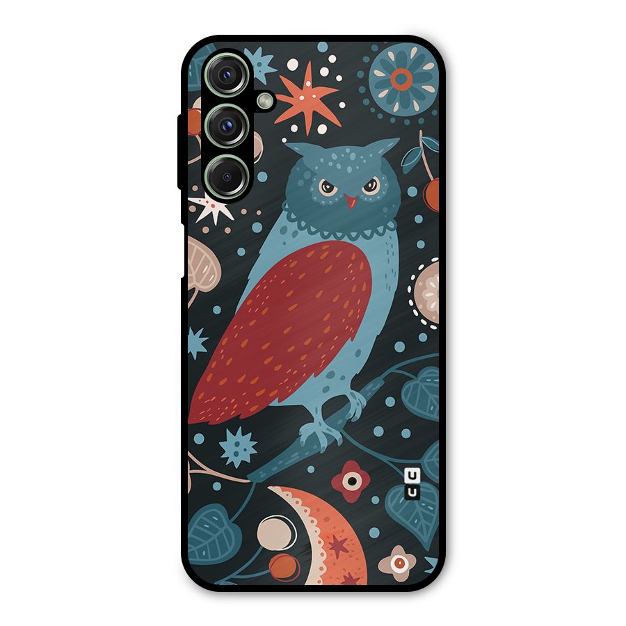 Nordic Arts Owl Metal Back Case for Galaxy F34