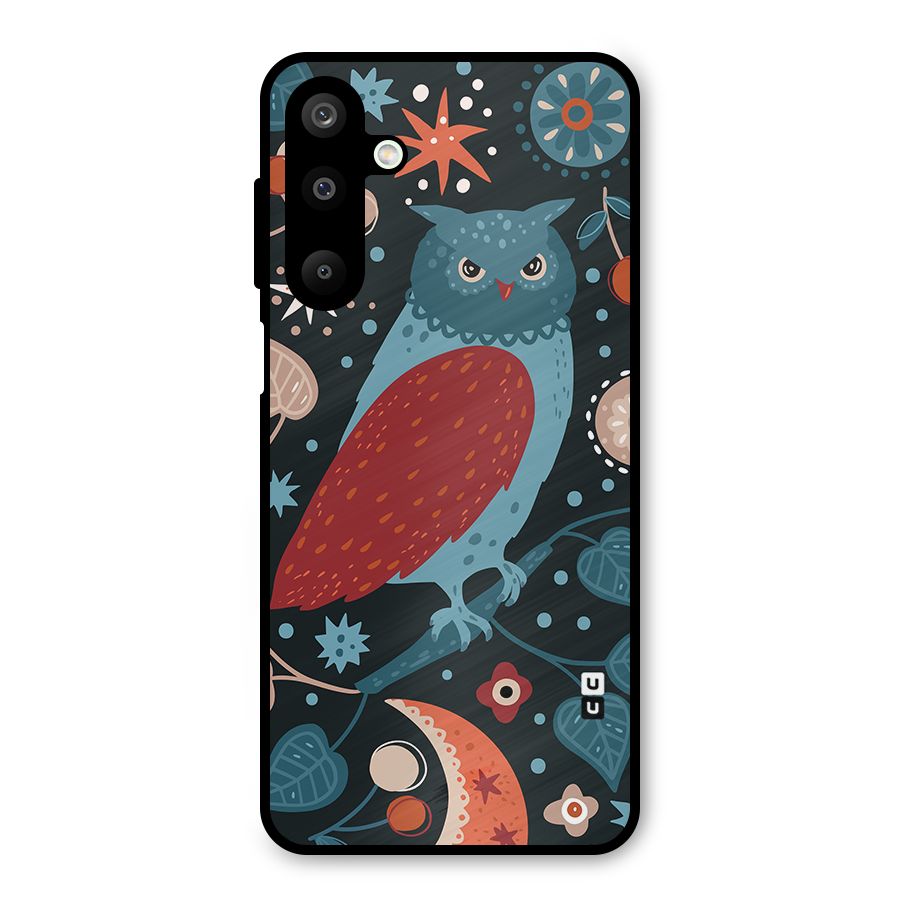 Nordic Arts Owl Metal Back Case for Galaxy M16