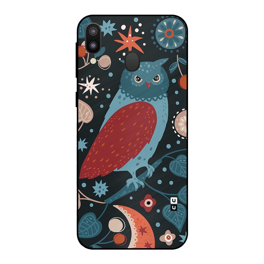 Nordic Arts Owl Metal Back Case for Galaxy M20