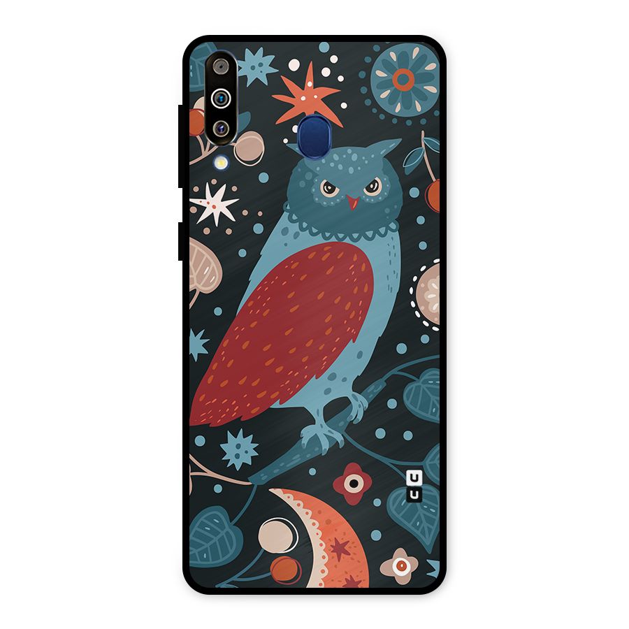 Nordic Arts Owl Metal Back Case for Galaxy M30