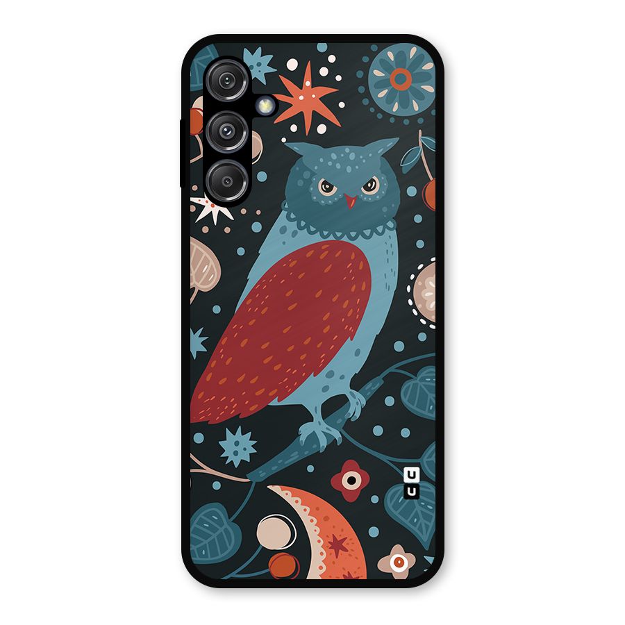 Nordic Arts Owl Metal Back Case for Galaxy M34 5G