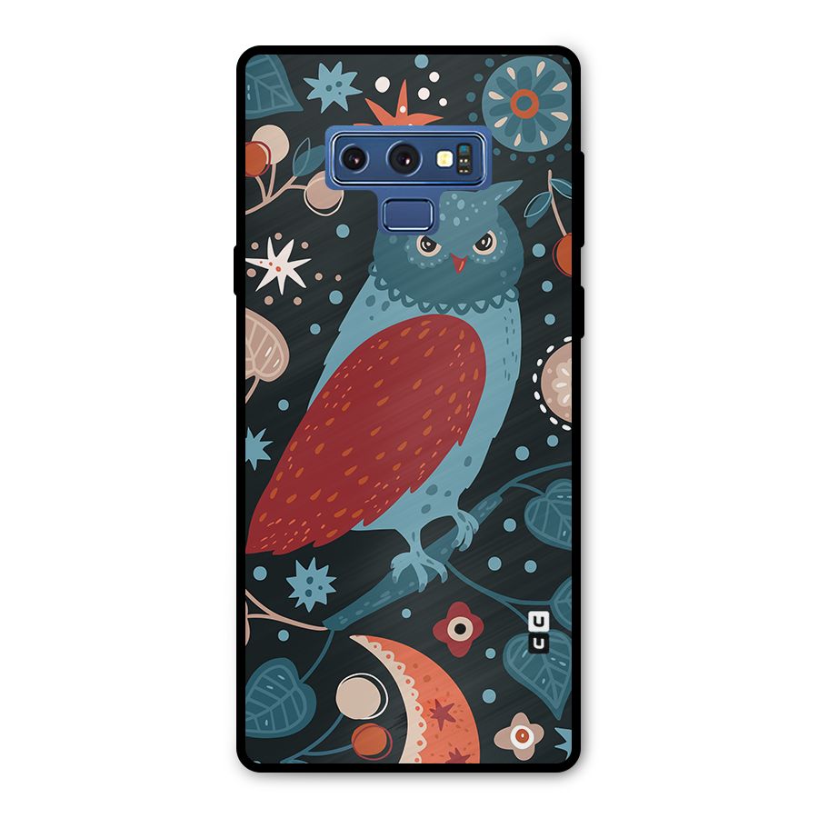 Nordic Arts Owl Metal Back Case for Galaxy Note 9