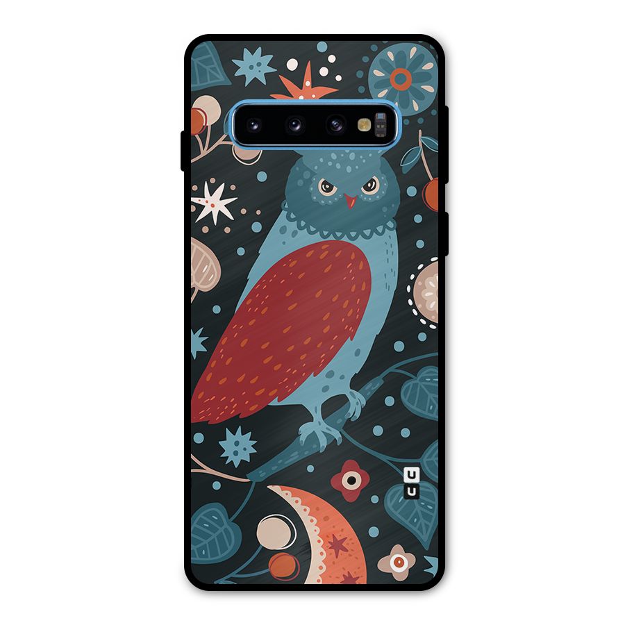 Nordic Arts Owl Metal Back Case for Galaxy S10