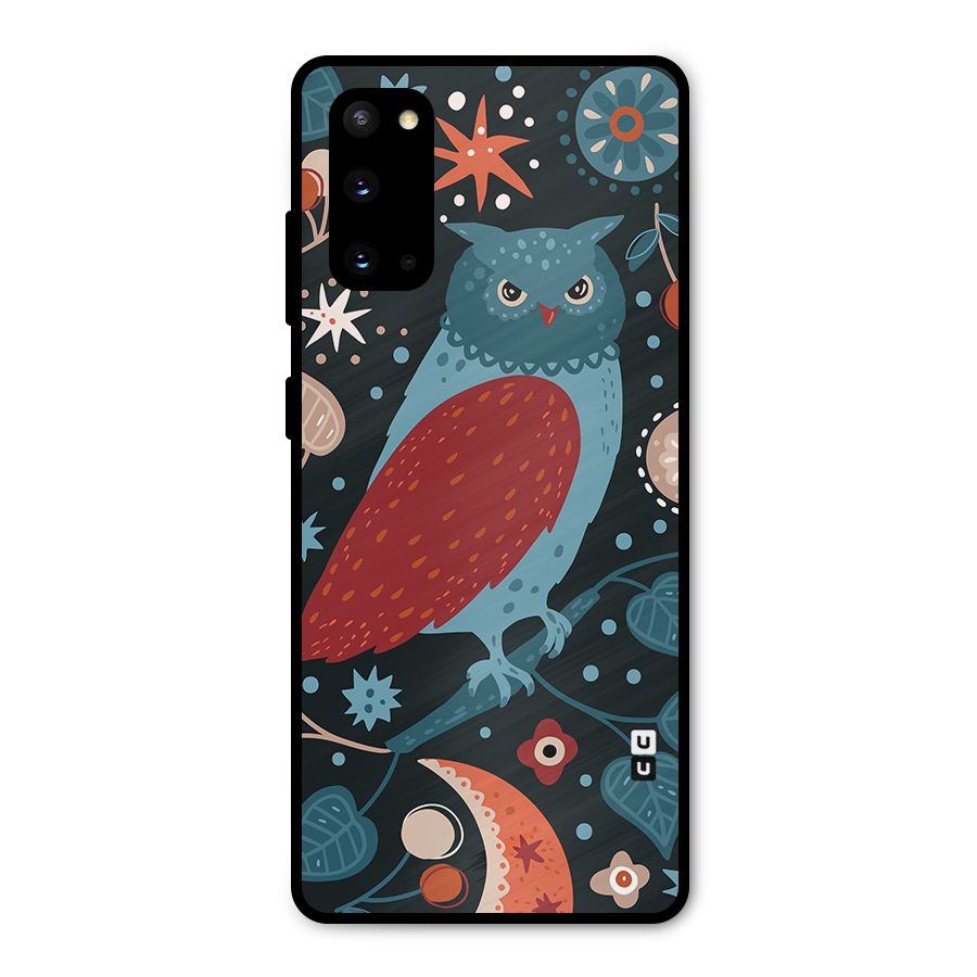 Nordic Arts Owl Metal Back Case for Galaxy S20
