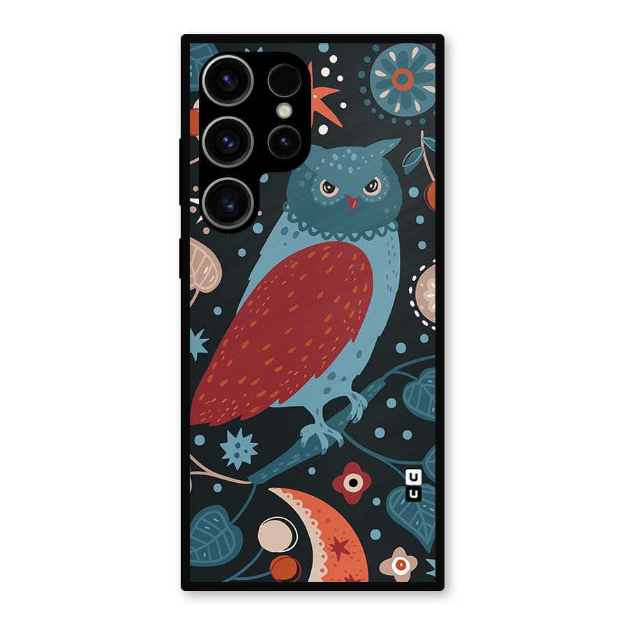 Nordic Arts Owl Metal Back Case for Galaxy S23 Ultra