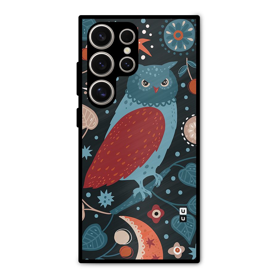 Nordic Arts Owl Metal Back Case for Galaxy S24 Ultra