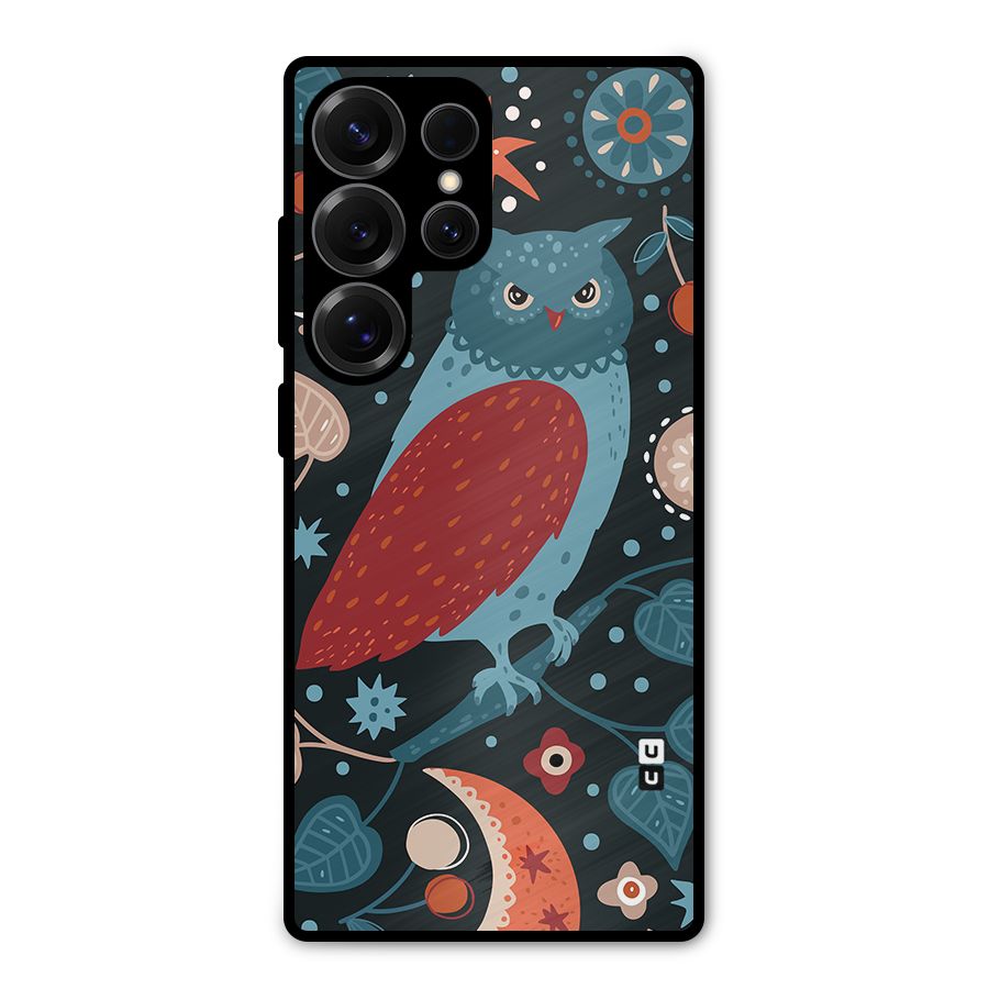 Nordic Arts Owl Metal Back Case for Galaxy S25 Ultra