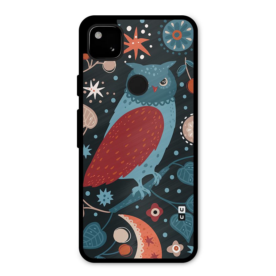 Nordic Arts Owl Metal Back Case for Google Pixel 4a