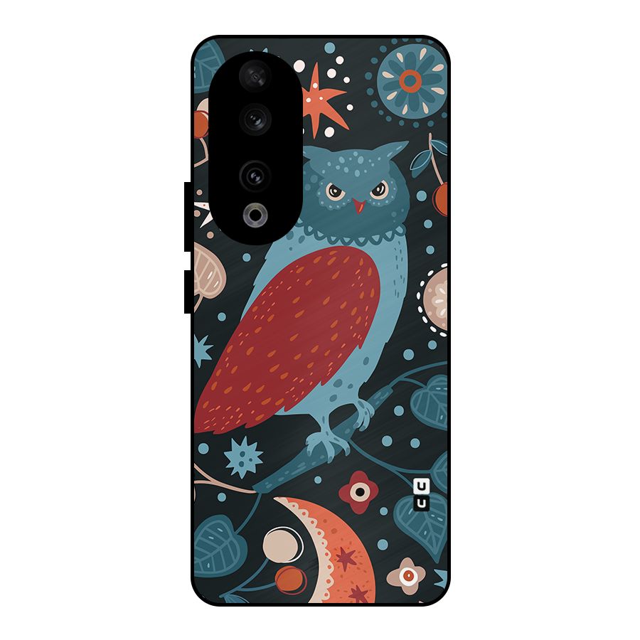 Nordic Arts Owl Metal Back Case for Honor 90