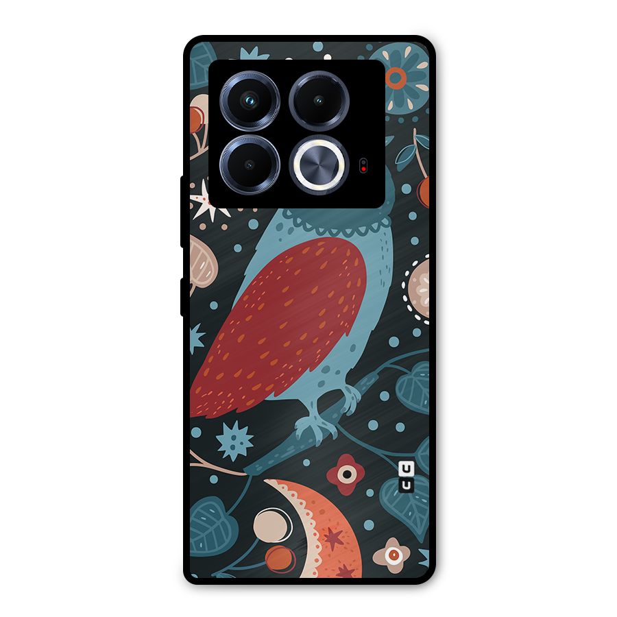 Nordic Arts Owl Metal Back Case for Infinix Note 40 5G