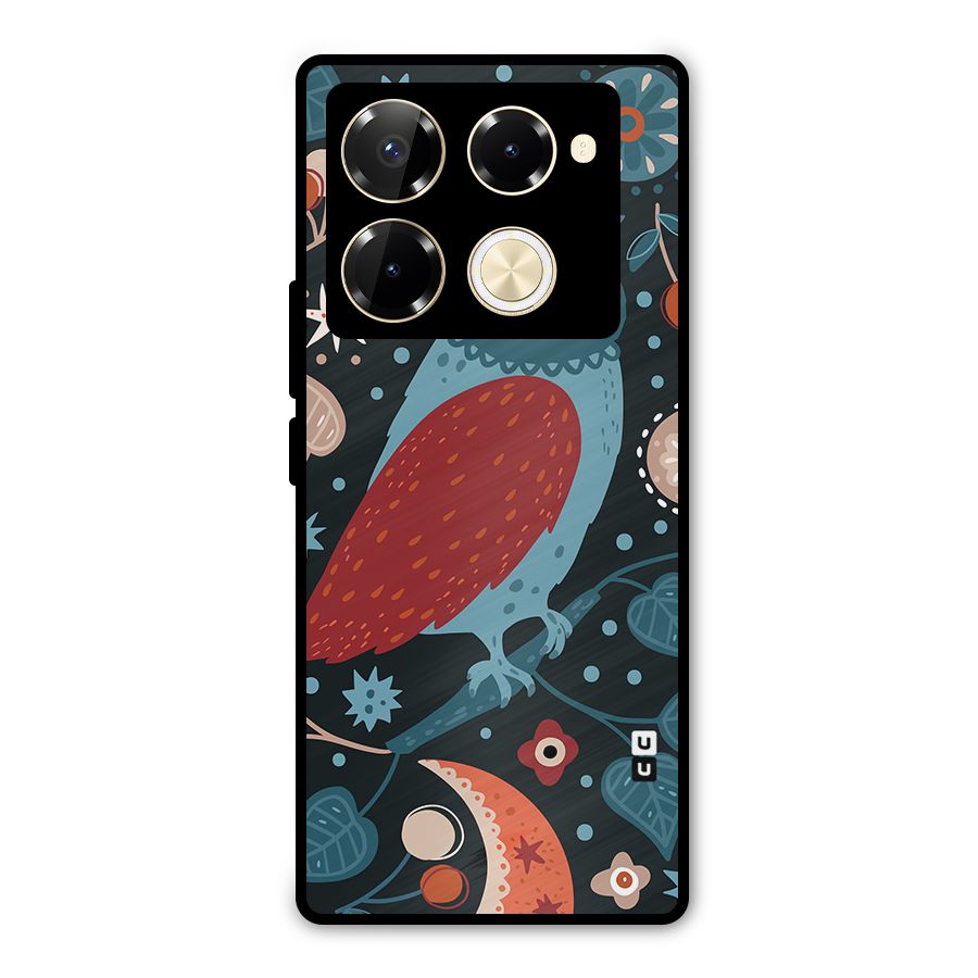 Nordic Arts Owl Metal Back Case for Infinix Note 40 Pro