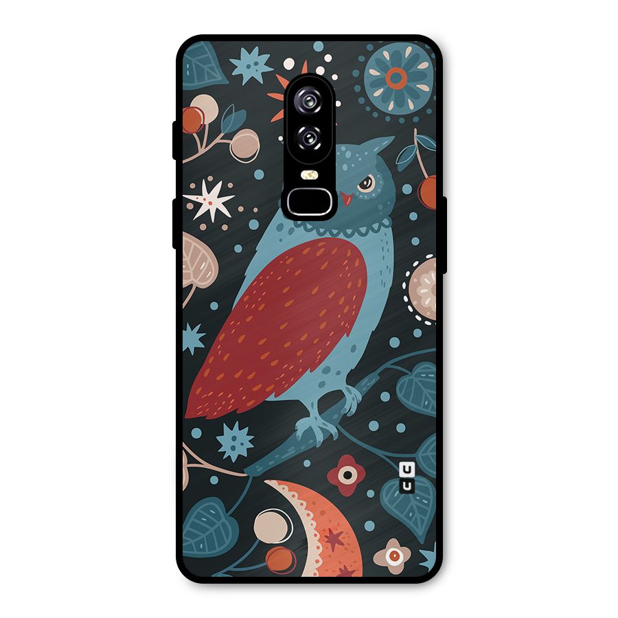 Nordic Arts Owl Metal Back Case for OnePlus 6