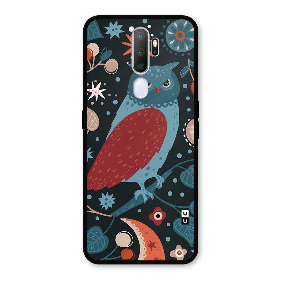 Nordic Arts Owl Metal Back Case for Oppo A9 (2020)