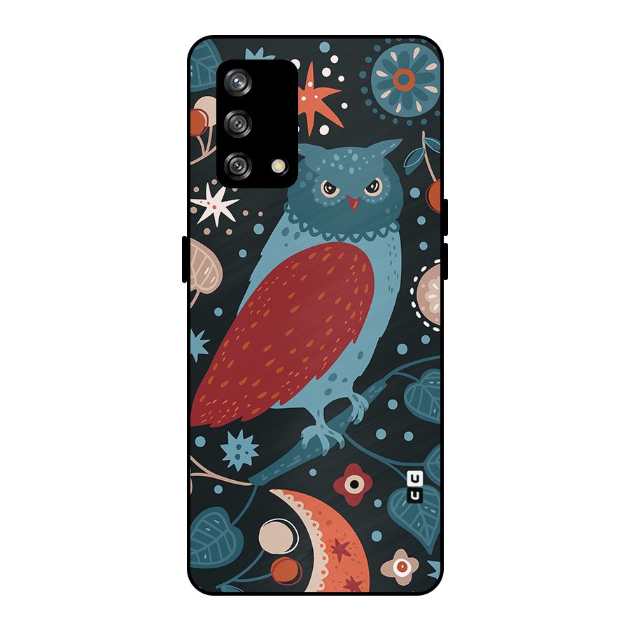 Nordic Arts Owl Metal Back Case for Oppo F19