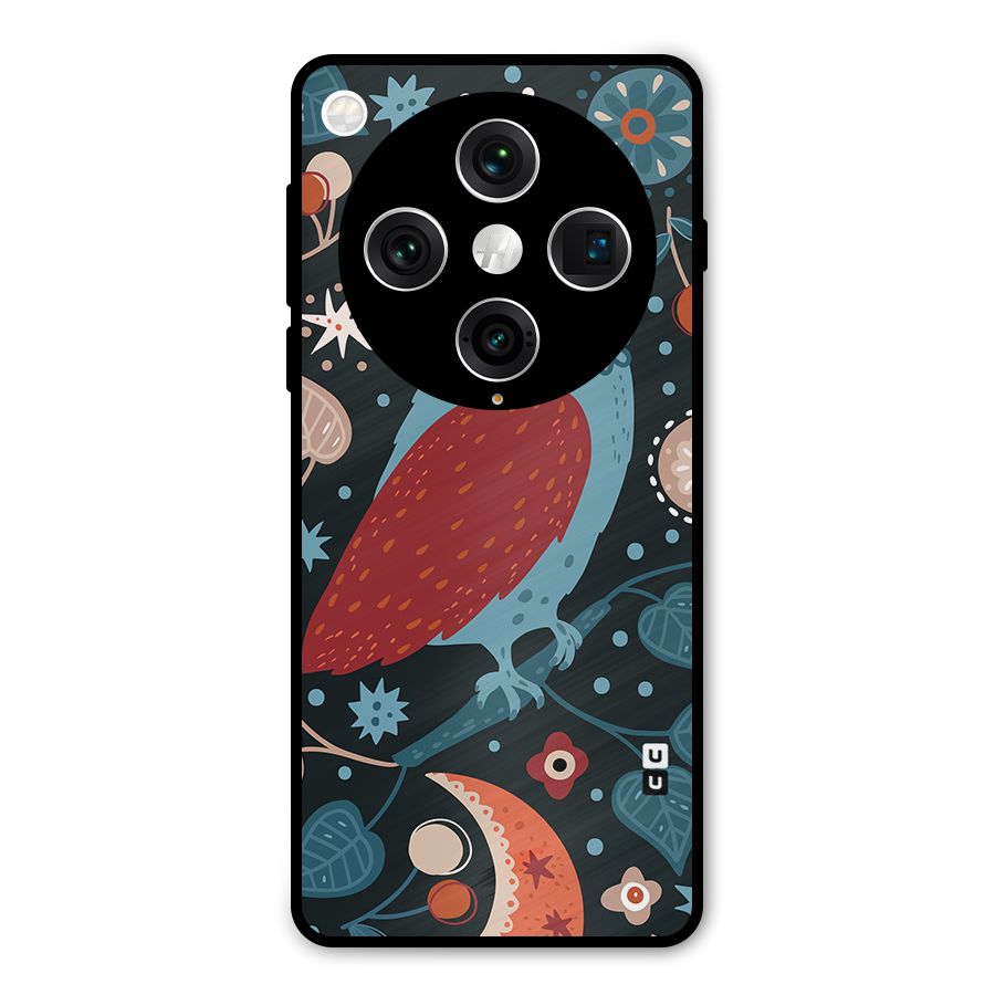 Nordic Arts Owl Metal Back Case for Oppo Find X8 Pro