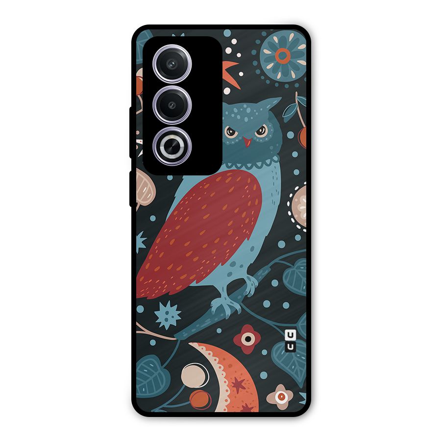 Nordic Arts Owl Metal Back Case for Oppo K12x