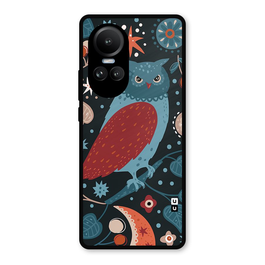 Nordic Arts Owl Metal Back Case for Oppo Reno10 Pro