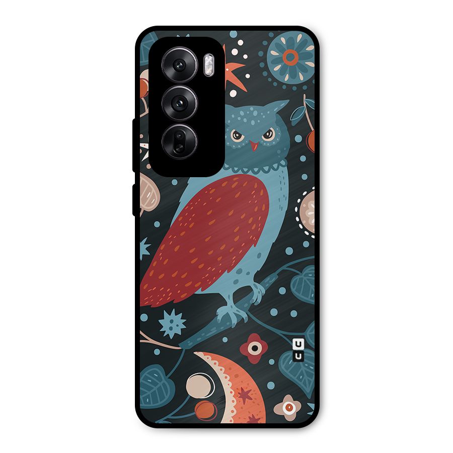 Nordic Arts Owl Metal Back Case for Oppo Reno12