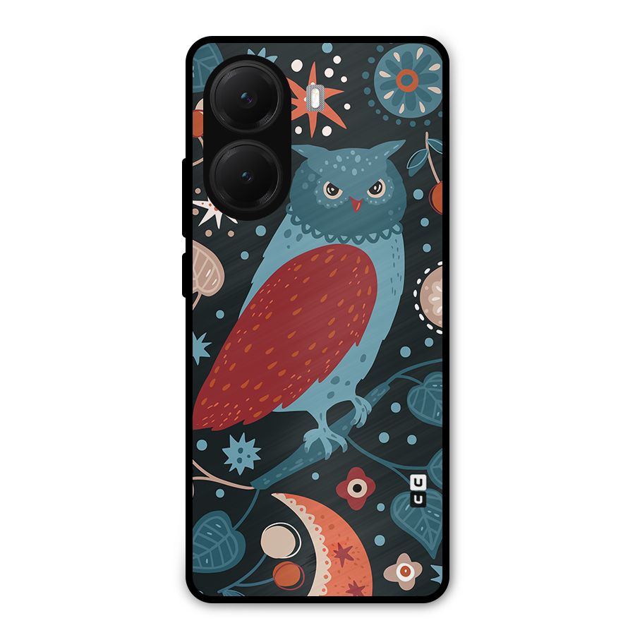 Nordic Arts Owl Metal Back Case for Poco X7 Pro