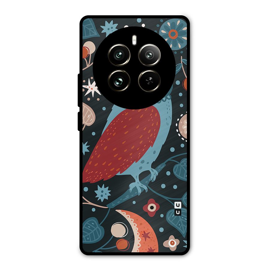 Nordic Arts Owl Metal Back Case for Realme 12 Pro