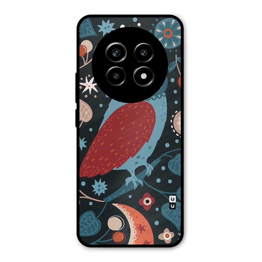 Nordic Arts Owl Metal Back Case for Realme 13 Pro
