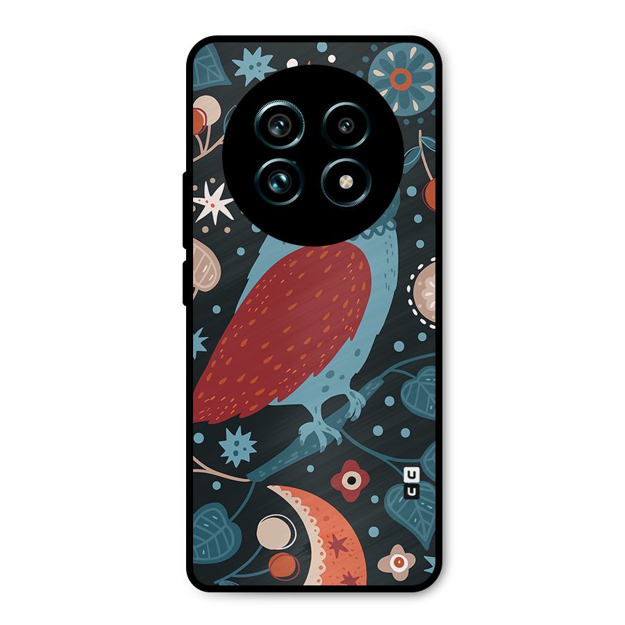 Nordic Arts Owl Metal Back Case for Realme 13 Pro Plus