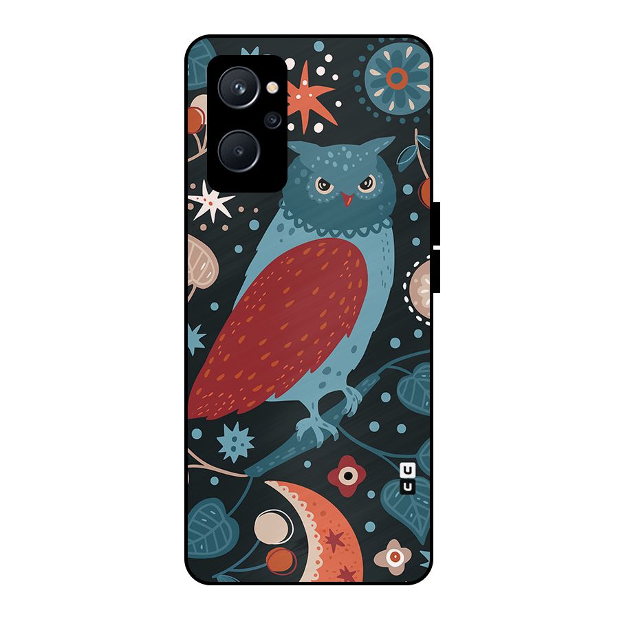 Nordic Arts Owl Metal Back Case for Realme 9i 5G