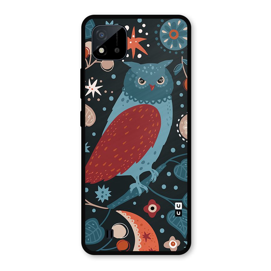 Nordic Arts Owl Metal Back Case for Realme C11 2021