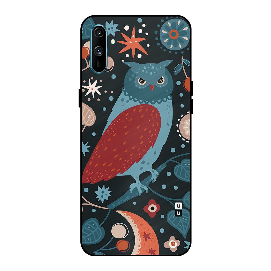 Nordic Arts Owl Metal Back Case for Realme C3