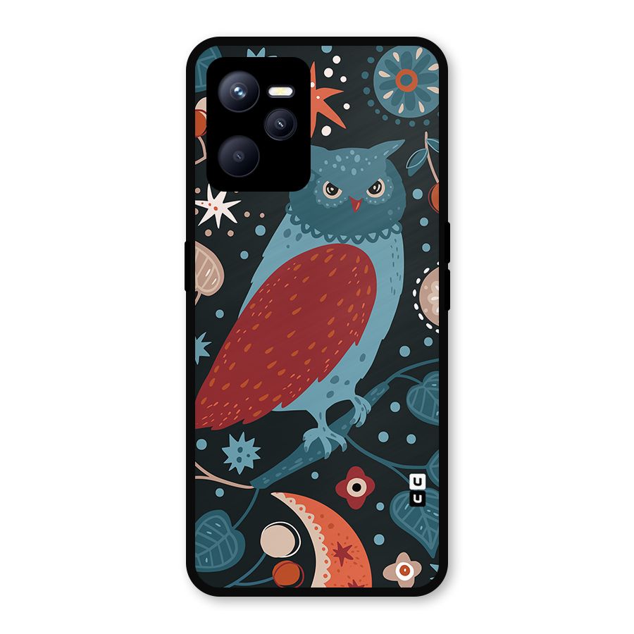 Nordic Arts Owl Metal Back Case for Realme C35