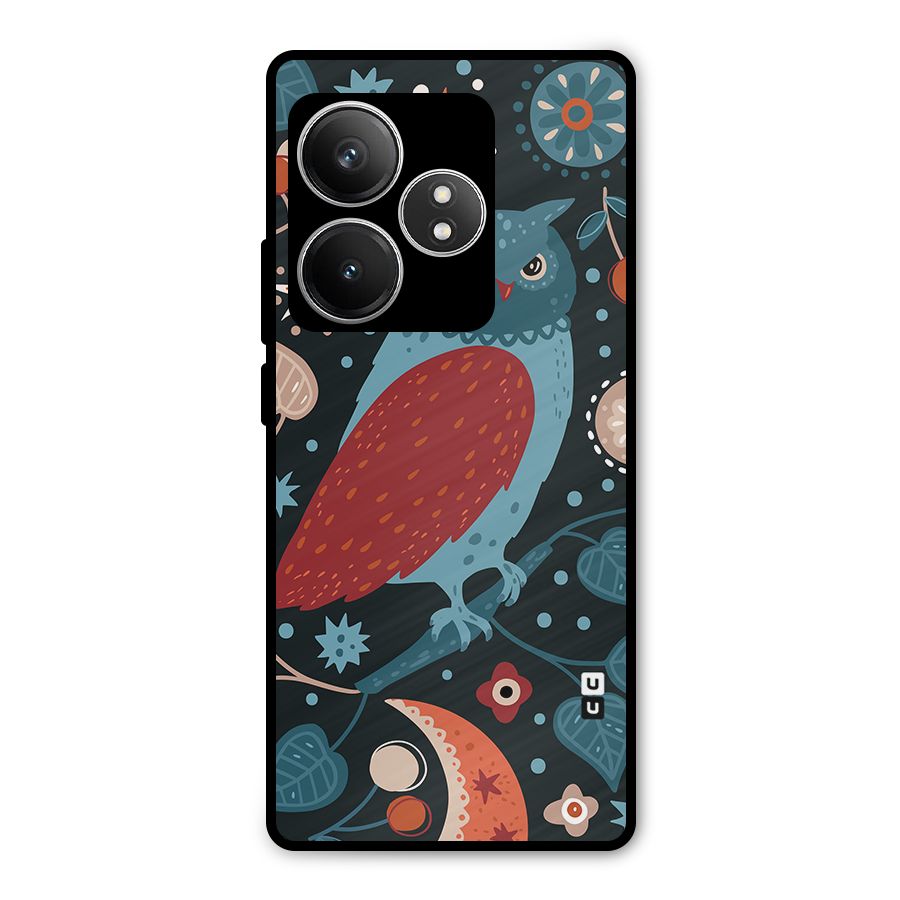 Nordic Arts Owl Metal Back Case for Realme GT 6T