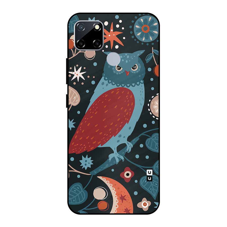 Nordic Arts Owl Metal Back Case for Realme Narzo 20