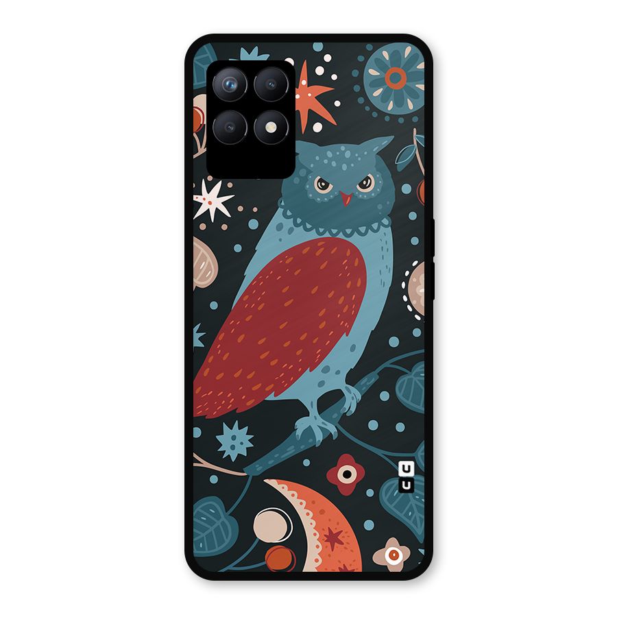 Nordic Arts Owl Metal Back Case for Realme Narzo 50