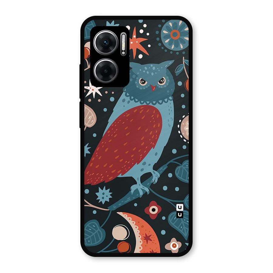 Nordic Arts Owl Metal Back Case for Redmi 11 Prime 5G