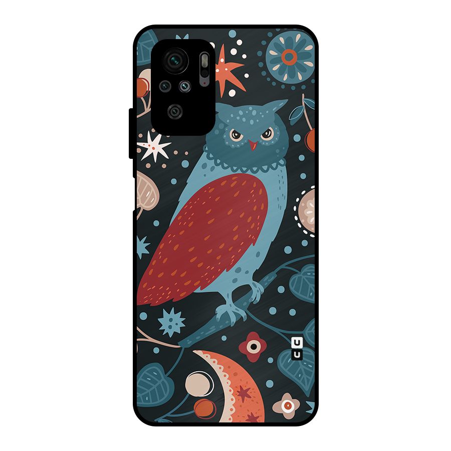 Nordic Arts Owl Metal Back Case for Redmi Note 10S