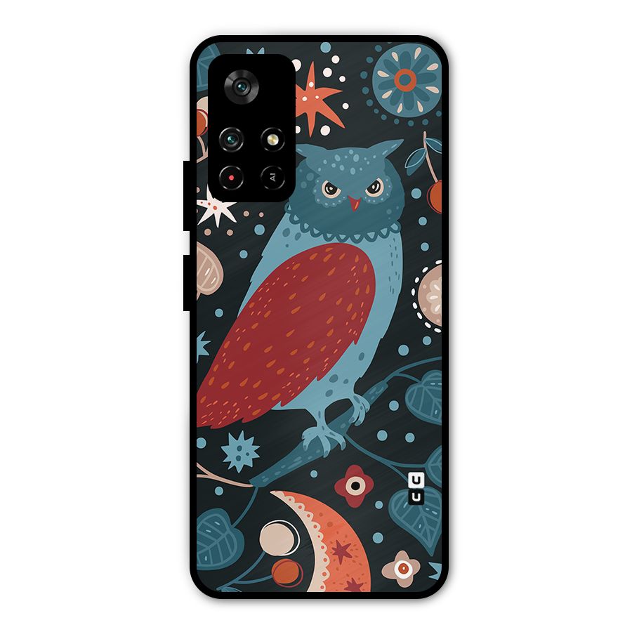 Nordic Arts Owl Metal Back Case for Redmi Note 11T 5G
