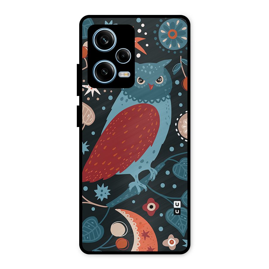 Nordic Arts Owl Metal Back Case for Redmi Note 12 Pro