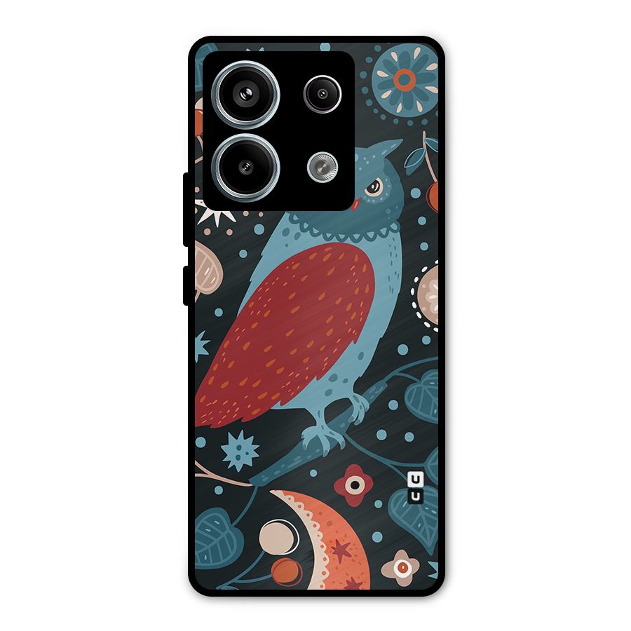Nordic Arts Owl Metal Back Case for Redmi Note 13 Pro 5G