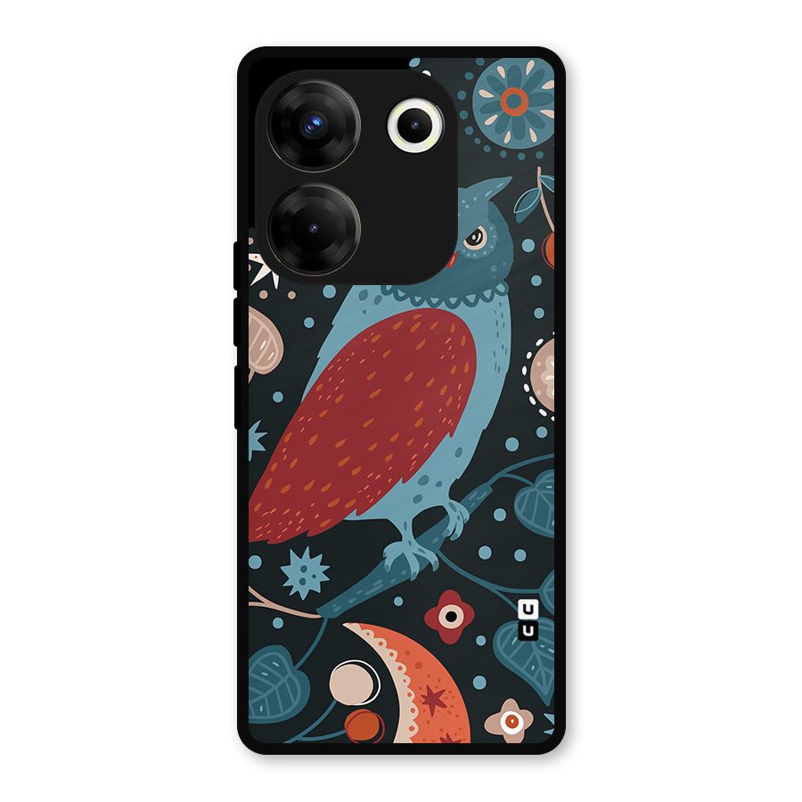 Nordic Arts Owl Metal Back Case for Tecno Camon 20