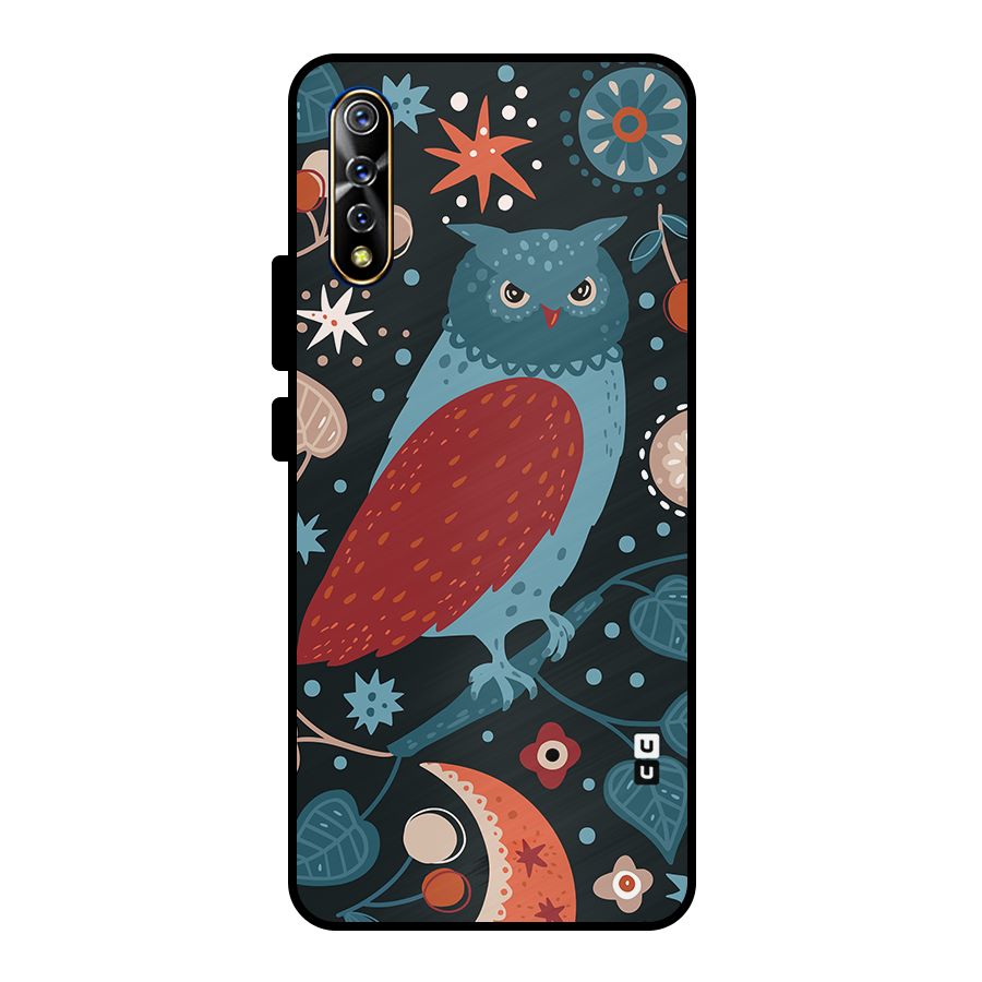 Nordic Arts Owl Metal Back Case for Vivo S1