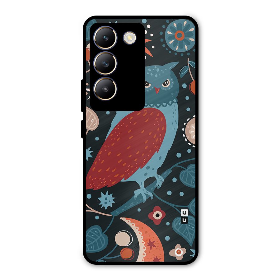 Nordic Arts Owl Metal Back Case for Vivo T3 5G