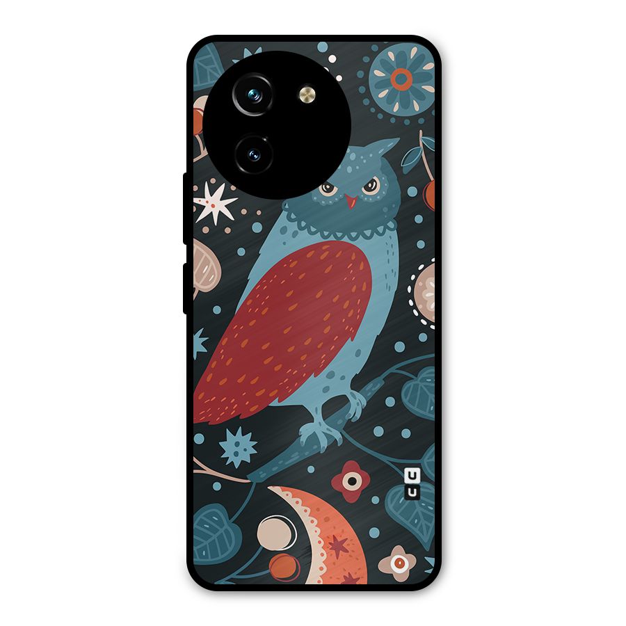 Nordic Arts Owl Metal Back Case for Vivo T3x