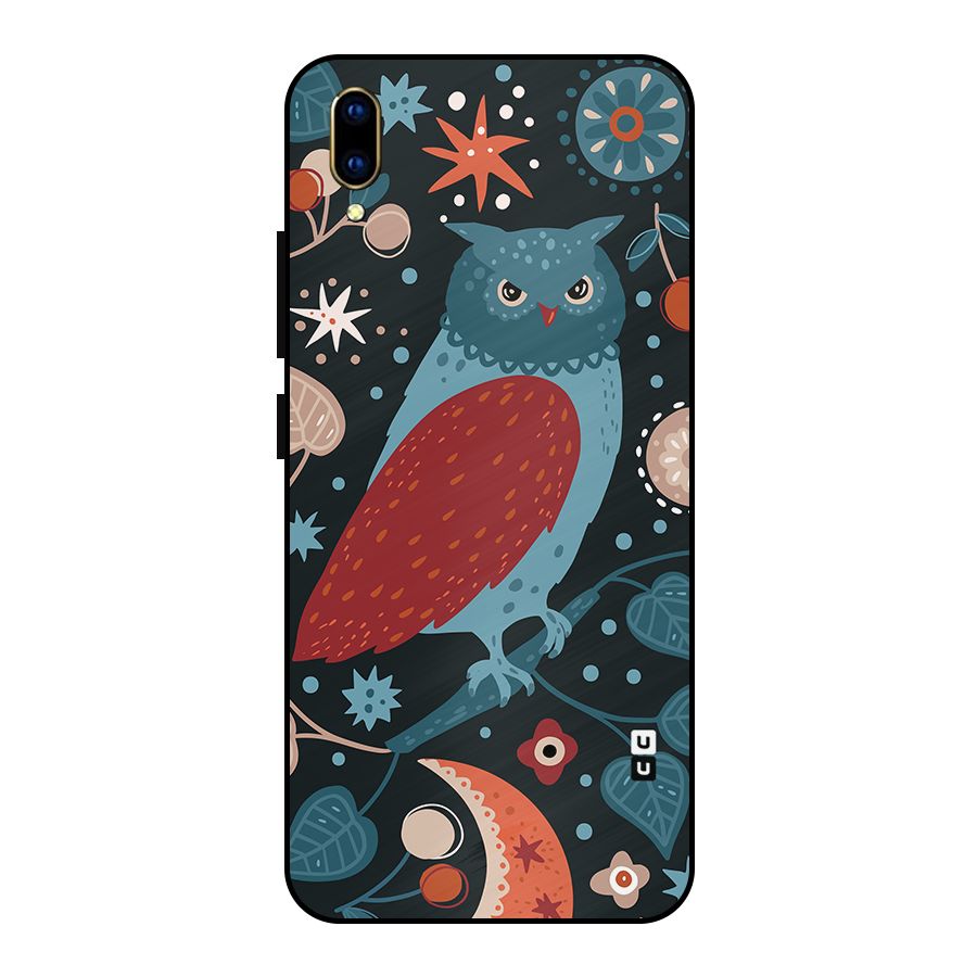Nordic Arts Owl Metal Back Case for Vivo V11 Pro