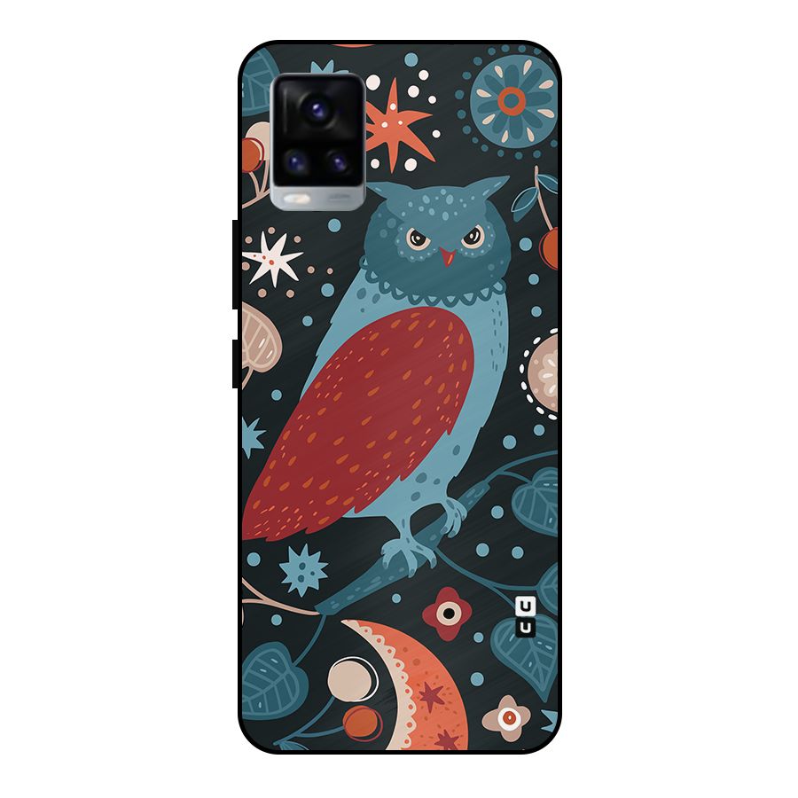 Nordic Arts Owl Metal Back Case for Vivo V20 2021