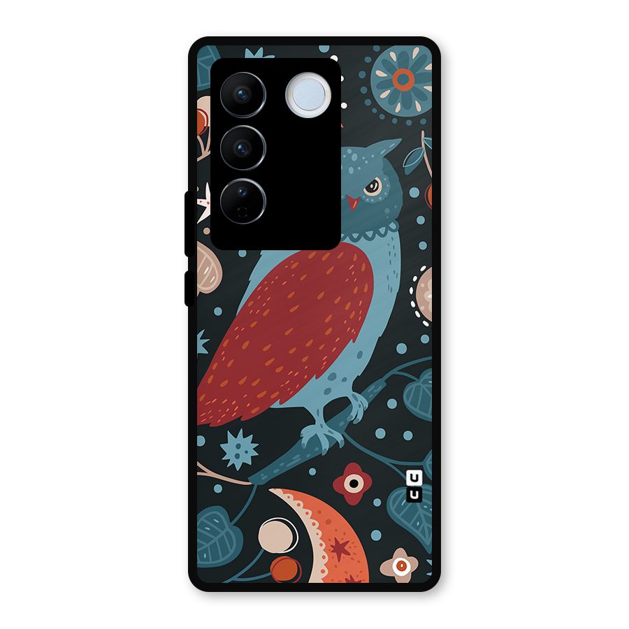 Nordic Arts Owl Metal Back Case for Vivo V27