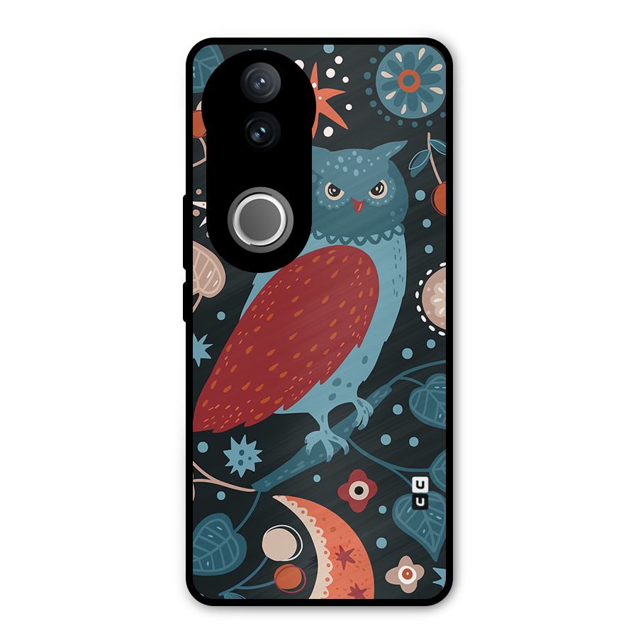 Nordic Arts Owl Metal Back Case for Vivo V50e