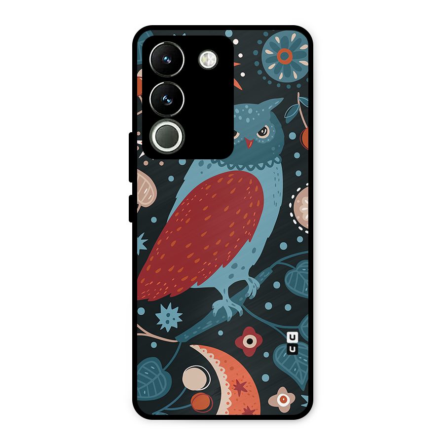 Nordic Arts Owl Metal Back Case for Vivo Y200