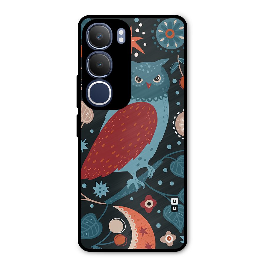 Nordic Arts Owl Metal Back Case for Vivo Y29