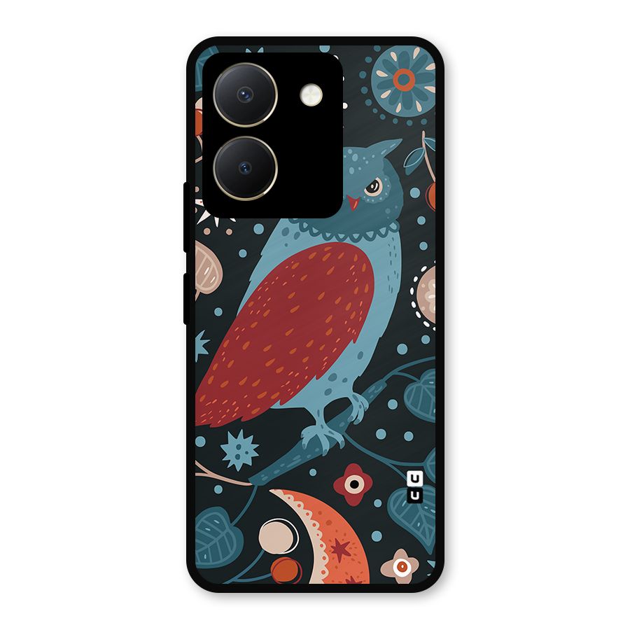 Nordic Arts Owl Metal Back Case for Vivo Y36