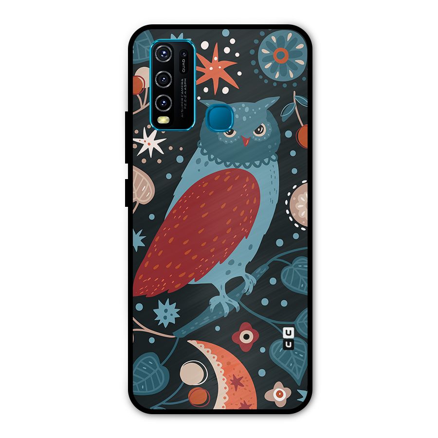 Nordic Arts Owl Metal Back Case for Vivo Y50